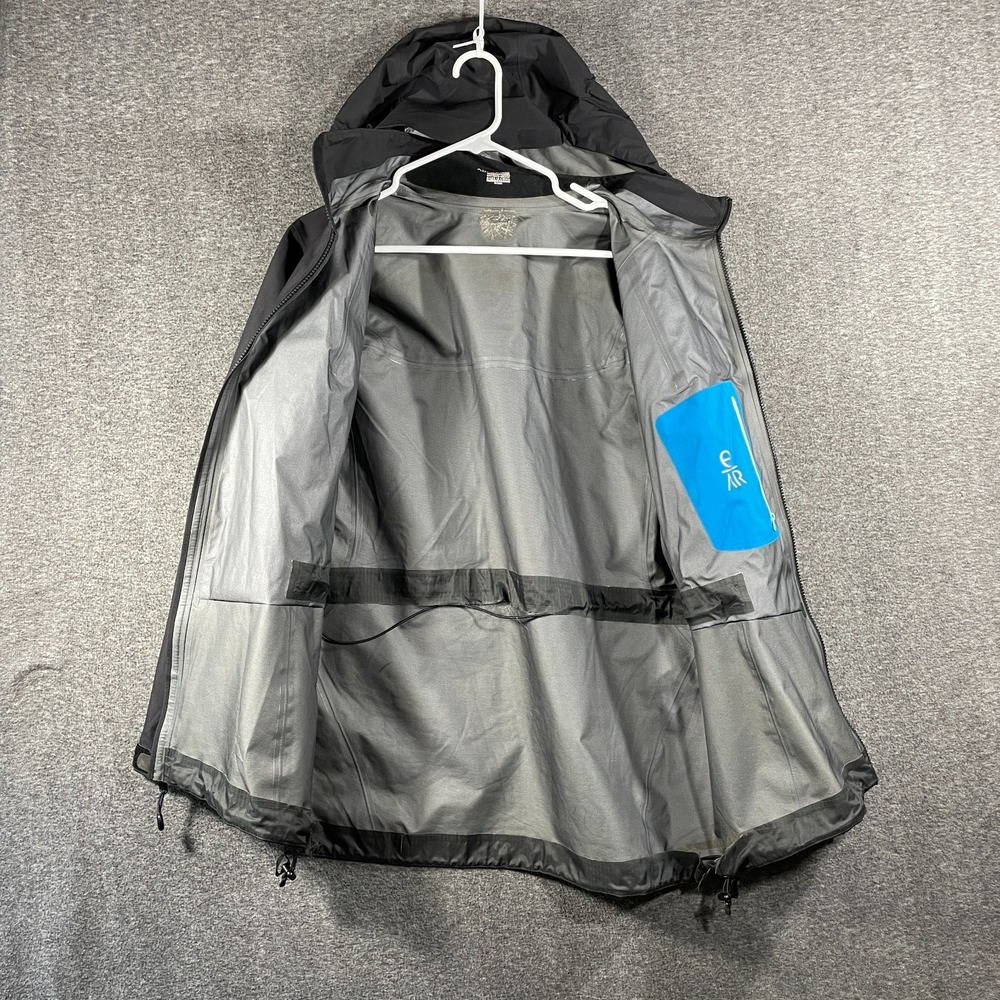 Arc'teryx Jacket Womens Large Black Theta AR Hooded Waterproof Rain Shell - Picture 2 of 16